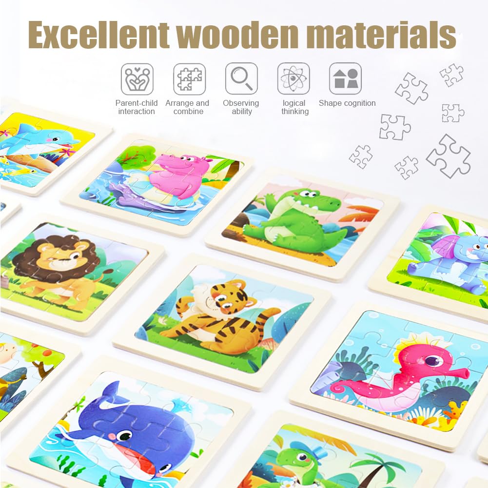 Wooden Jigsaw Puzzles for Kids 3 4 5 Year Old - Image 3