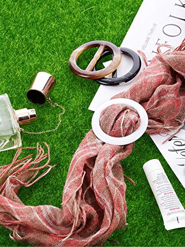 Boao 16 Pcs T Shirt Tie Clips for Women Clothing Scarf Rings Ties 2 Inches for Loose 80s Shirt Scarf Dress Clothes(Retro Style)4