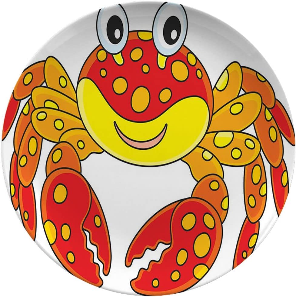 ENPAP Ceramic Dinner Plates Round Porcelain Plates Cute