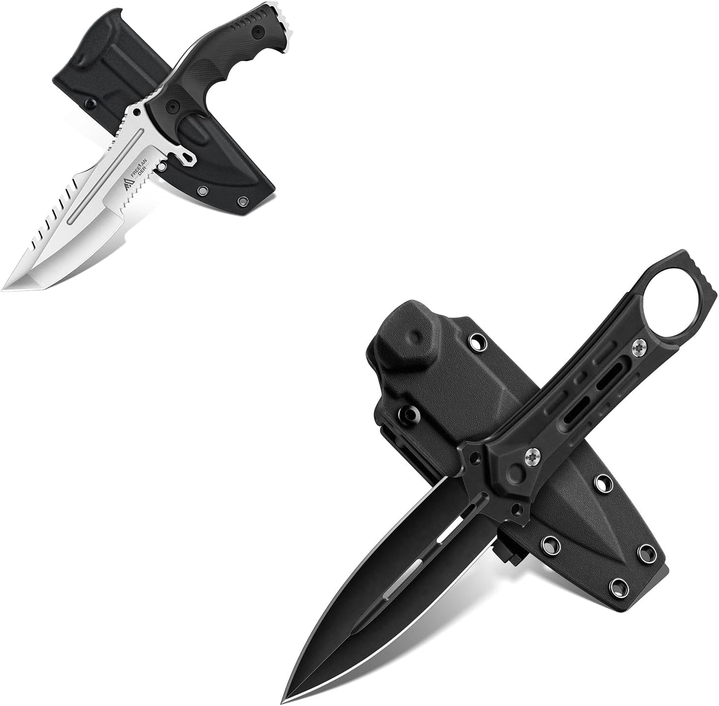 Freelander D2 Steel Fixed Blade Knife Bundle With Fixed Blade Knife D2 Steel
