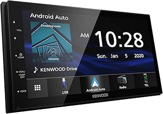 Kenwood DMX4707S 6.8" Capacitive Touch screen Digital Multimedia Receiver with Apple CarPlay & Android Auto (does not play CDs)