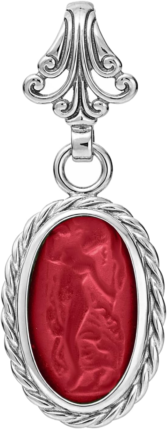 Cancer Signet Intaglio Pendant Anti-Tarnish 925 Sterling Silver Rope Twist Pendant Ancient Coin Silver Necklace Handmade Women's Pendant Minimalist Perfect Gift