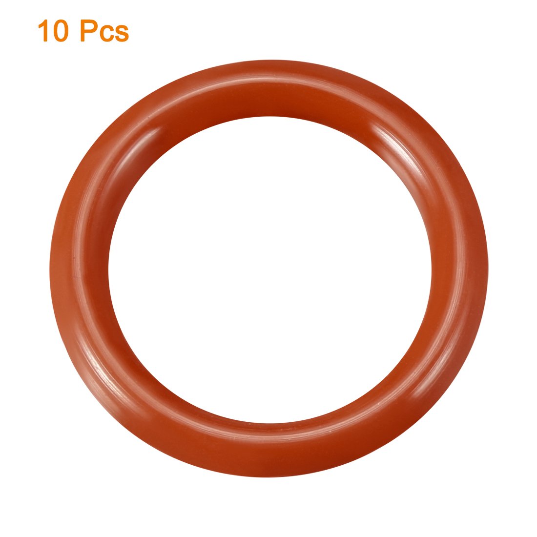 sourcingmap Silicone O-Ring, 22mm OD, 15.8mm ID, 3.1mm Width, VMQ Seal Rings Gasket, Red, Pack of 10, 15.8mmx22mmx3.1mm - Image 2