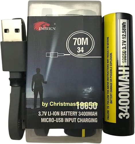 Miniatura 4 de Cargador USB 18650 IMREN3400-USB recargable 3.7V batería, 100% real 3400mAh alta capacidad (2 piezas)
