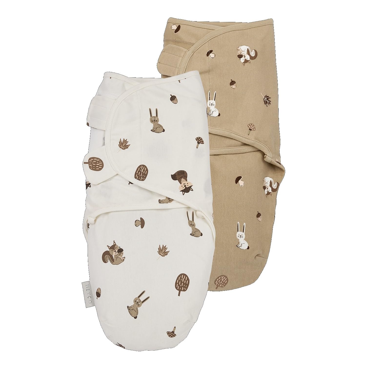 MEYCO Pucktuch 2er Pack 0-3M. Swaddle 1,0TOG Neugeborene Forest Animals