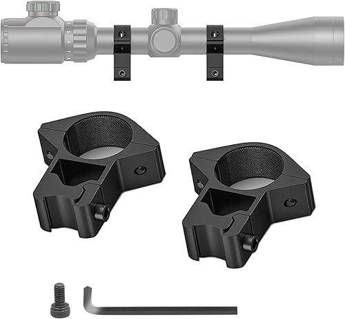 Vista 20 de Anillos de alcance de cola de milano de 1 pulgada, paquete de 2 anillos de montaje de alcance de 1 pulgada de perfil alto o mediano para rieles