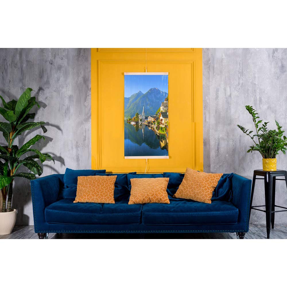 Trio Riscaldatore elettrico Pannello di riscaldamento a Infrarossi Dimensioni 100x57cm 430W (Villaggio)
