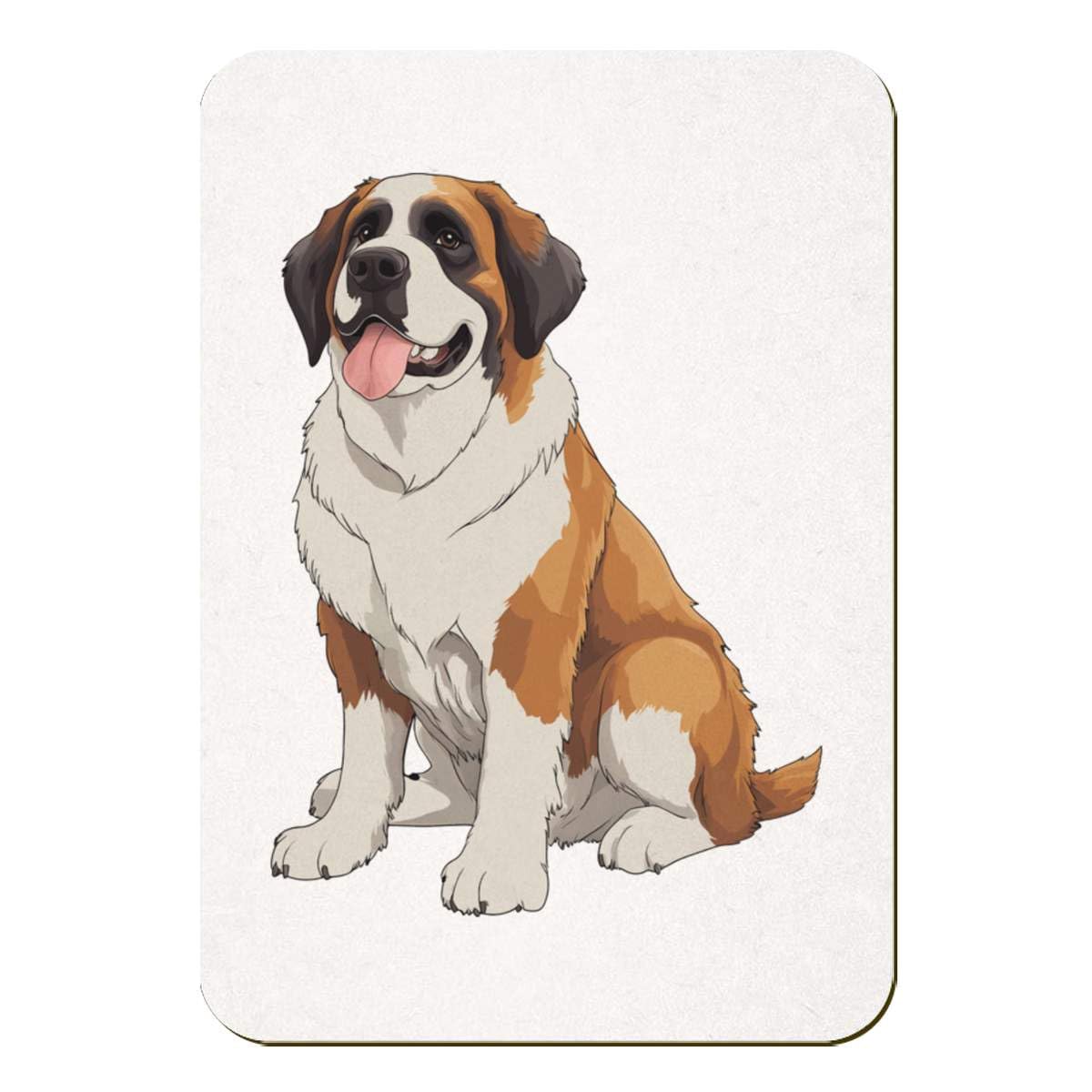 Azeeda 'Saint Bernard Dog' Rectangular Fridge Magnet - Decorative Refrigerator & Whiteboard Magnet for Home, Kitchen or Office - 70mm x 49mm (FM00063000)
