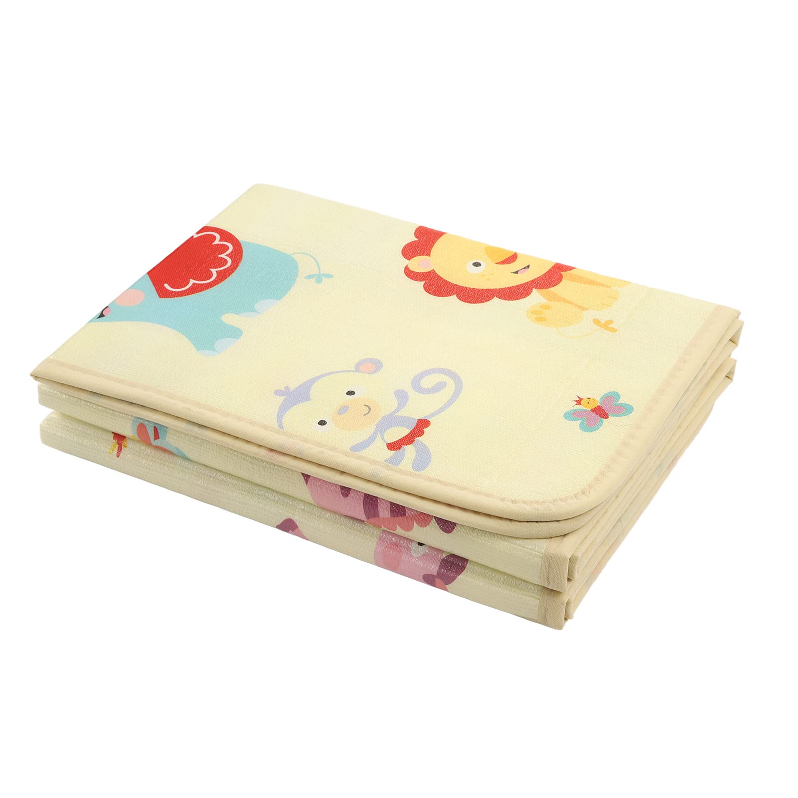 Foldable Baby Play Mat, Enhanced Layered Design Odorless Baby Activity Playmats Extra Large Dirt for Indoor