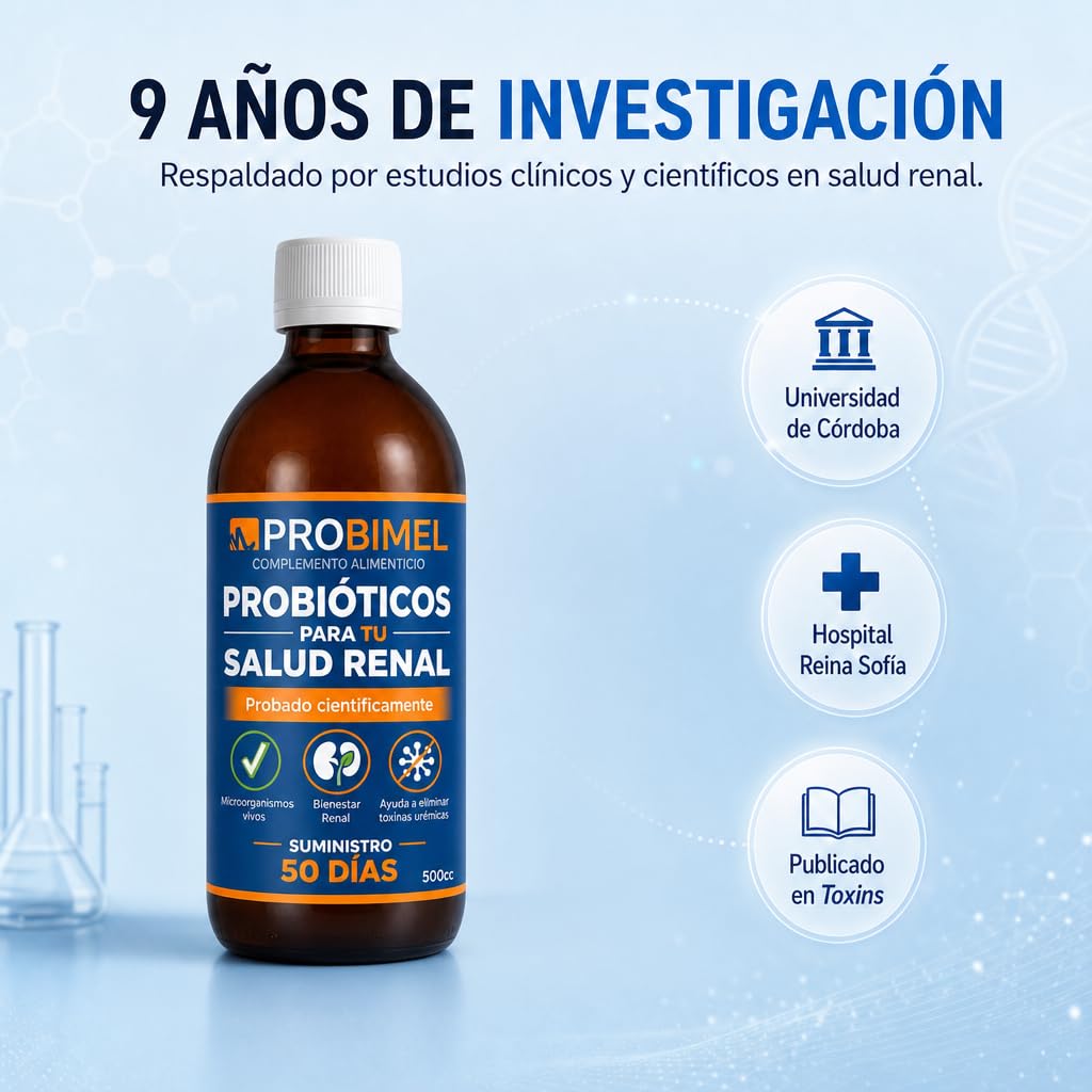 Nefro Complemento Alimenticio para la Salud Renal 500Ml - Probiótico para Apoyar el Eje Intestino Riñón - Apoyo Nutricional para Personas con Enfermedad Renal Crónica (250ml)
