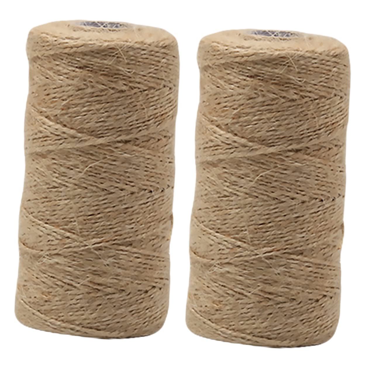 HOLIDYOYO 2Rolls Jute Twine String for DIY Crafts Home Decor Gardening and Wrapping Durable Strand Rope for Creative Projects