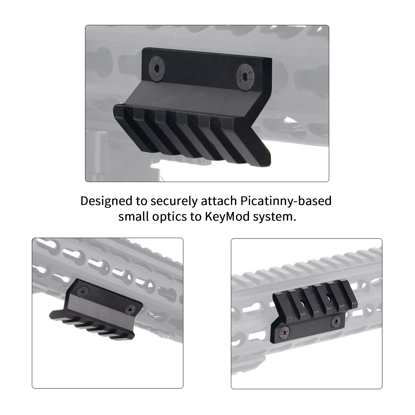 Picatinny Keymod Offset Rail Mount 45 Stopni 2.17" L Adatto per Binari Keymod 2 Sztuk (3 Slot, 5 Slot)