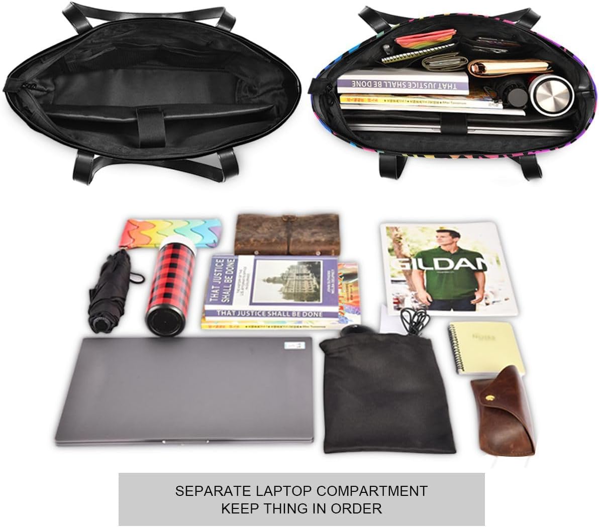 Women's Tote Shoulder Bag Leopard Print Cheetah Rose Gold Rainbow Flag Capacity Handbag