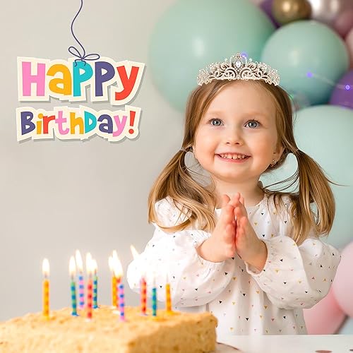 Miniatura 5 de Banda de cumpleaños para mujer, corona de cumpleaños, tiara de cumpleaños, banda de reina de cumpleaños y tiara para mujer, diadema de cumpleaños