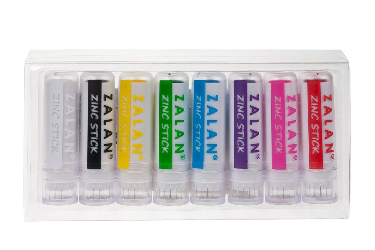 Zalan Colored Zinc Stick Set of 8