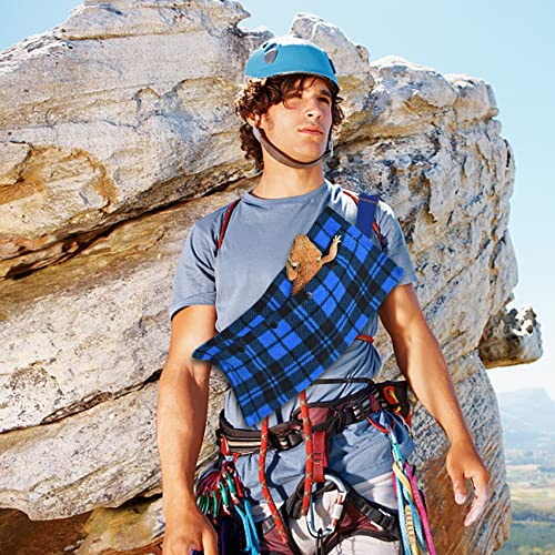 Image of LIKZINWA Small Animal Sling - Bearded Dragon & Lizard Carrier with Adjustable Strap (Blue-Square) + UV Sensor Card