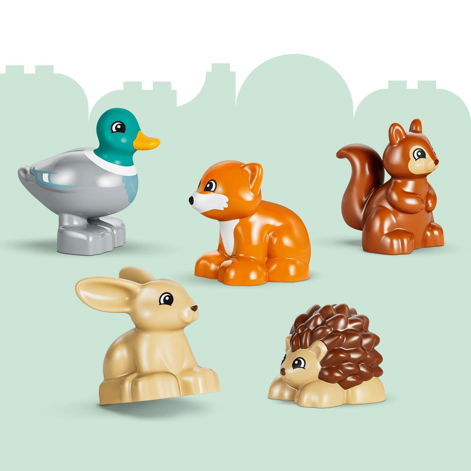 LEGO Duplo Découverte de la Forêt avec des Animaux Sauvages - Jeu Éducatif pour Tout-Petits - Jouet Montessori - Figurines d'animaux, Arbres & Tapis de Jeu - Cadeau pour Fille ou Garçon 3 Ans 10480