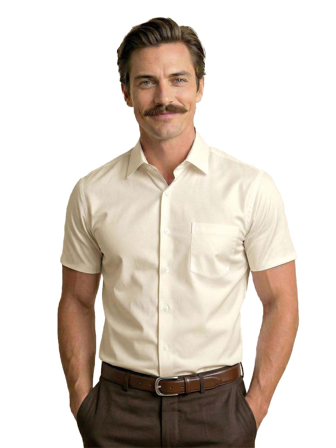 the formal club Men's 100% Cotton Shirt | Smart Fit | Half Sleeves | Spread Collar | French Placket | Casual Wear | Made in India-picture-50
