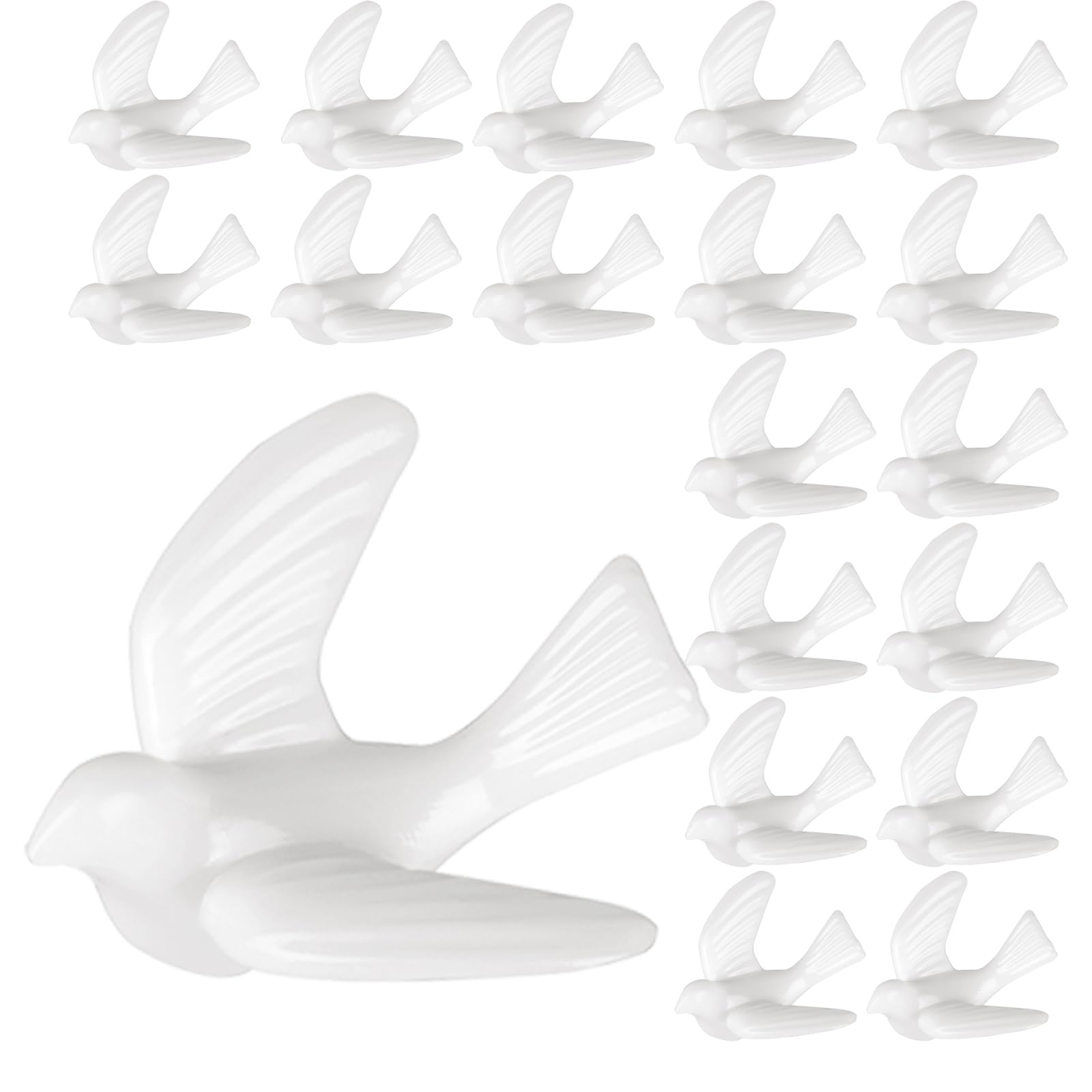 Amazon.co.jp: クラフト用ミニ鳩36個 1.5インチ バルク ホワイトハト