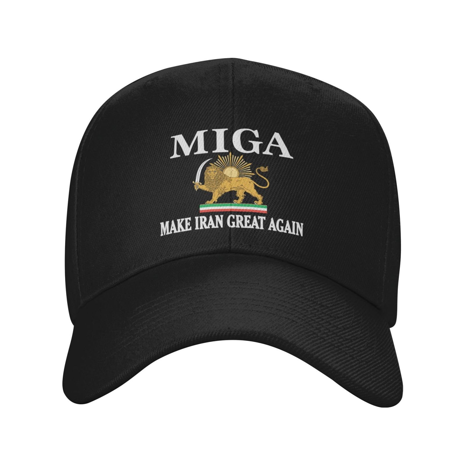 DJNGN Make Iran Great Again Hat Miga Hat Trucker Cap for Men Women Black K37