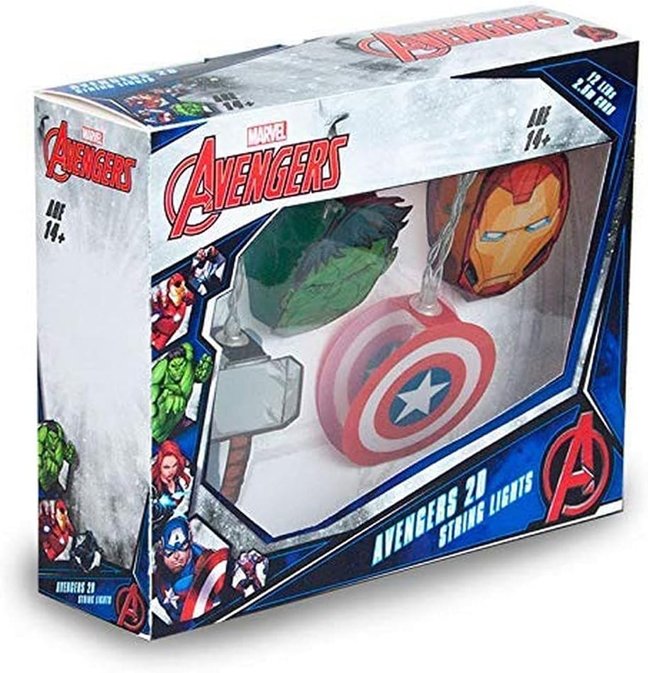 Groovy Marvel Comics 2D String Lights Avengers Decorazioni
