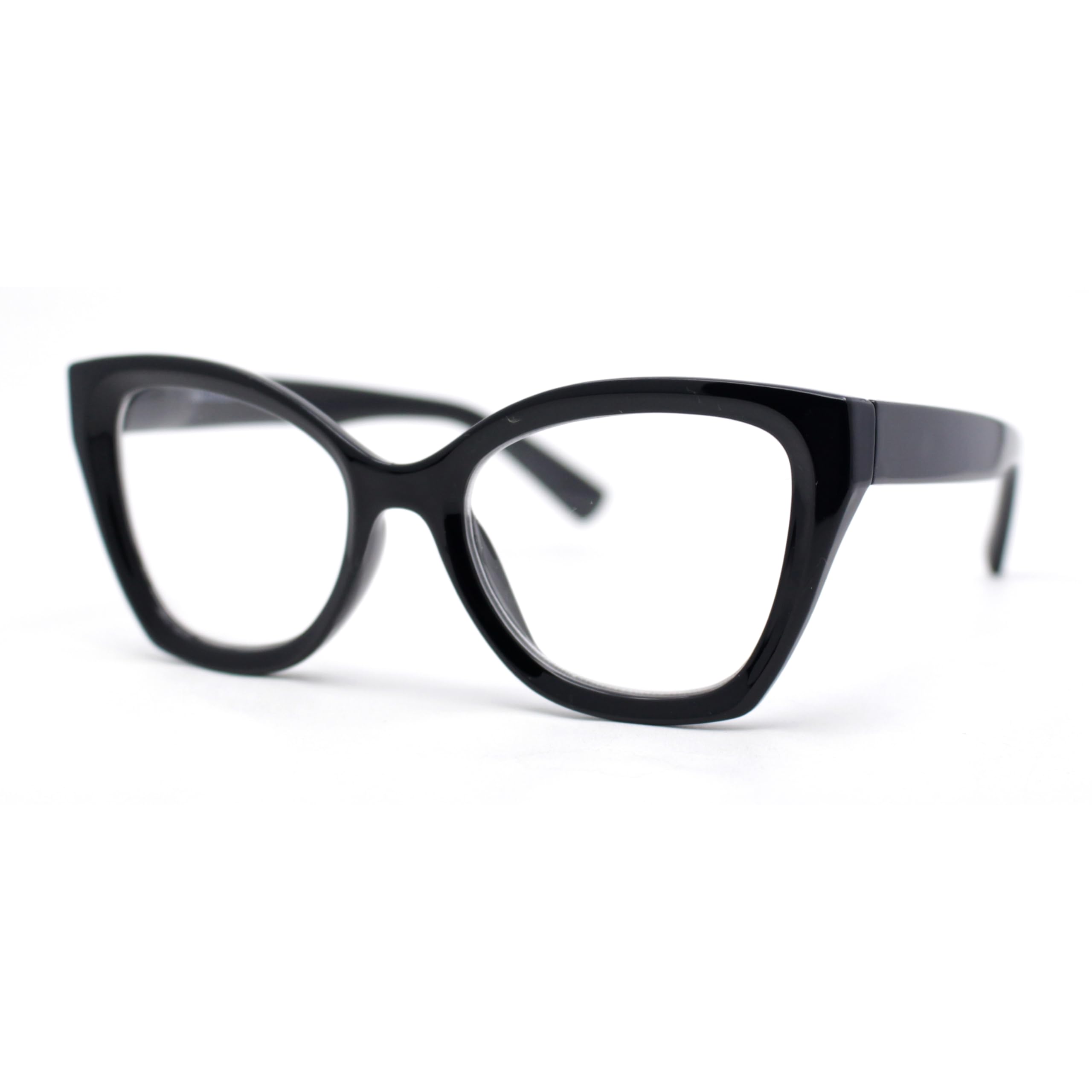 SA106 Womens Classy Oversized Thick Plastic Cat Eye Reading Glasses