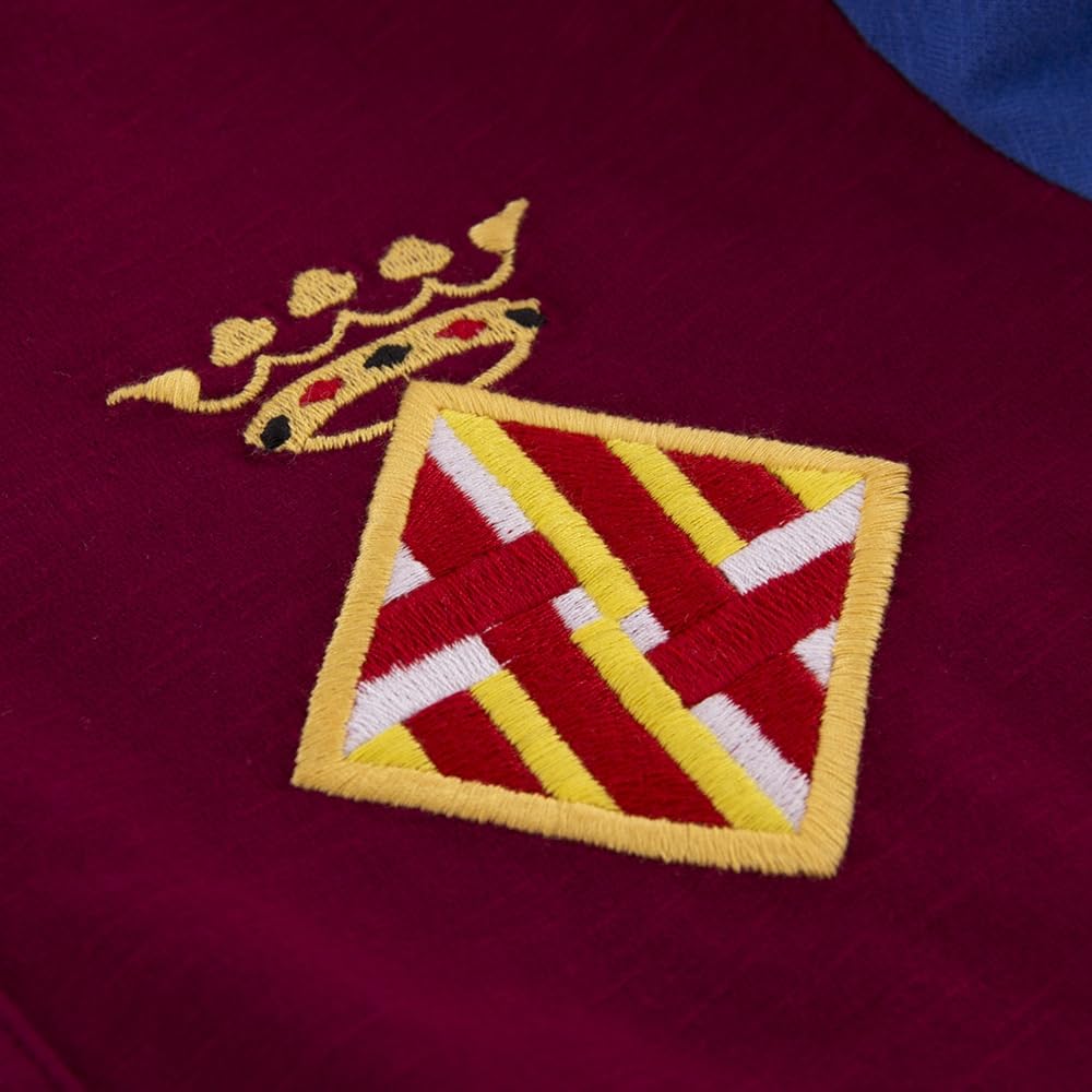 Copa - Camiseta de Fútbol - Hombre - FC Barcelona 1899 - Retro - Manga Larga - Azul/Rojo - 100% algodón