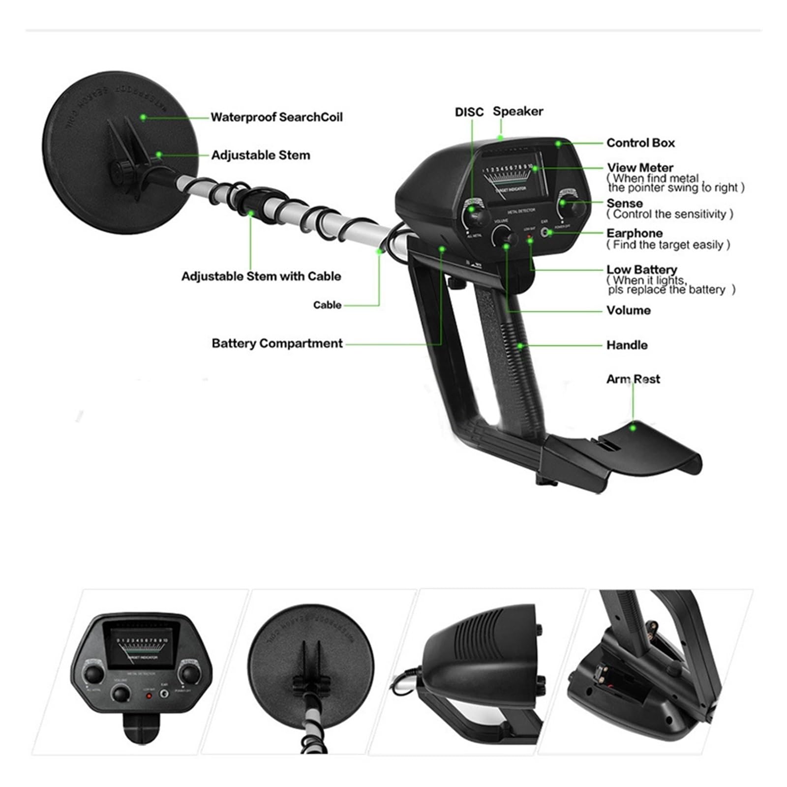 For Búsqueda De Tesoros, Detectores Oro Subterráneo Profesionales, Detector Cazadores, Circuito Rastreador Ajustable DeteccióN Precisa