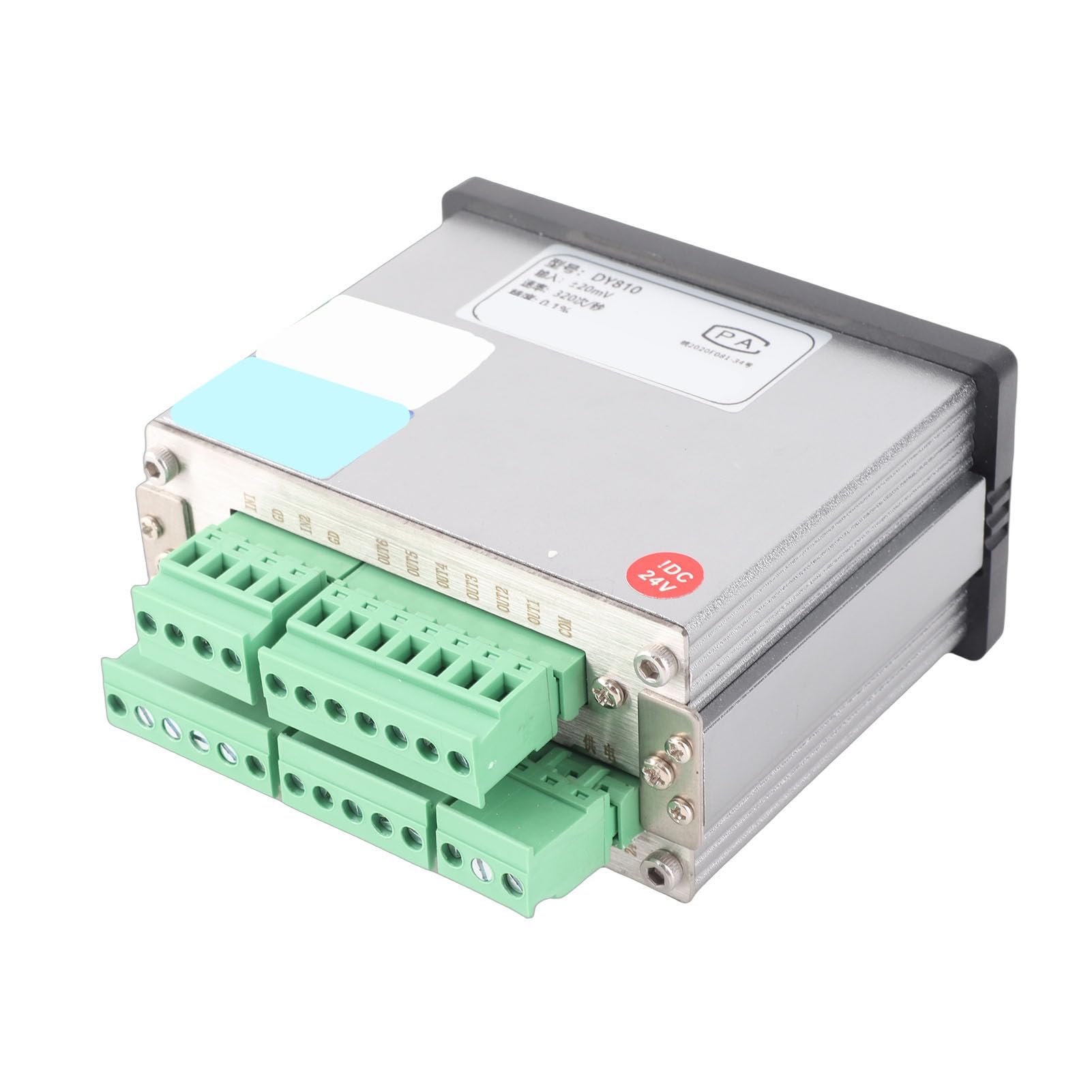 Cryfokt Controller per Celle di Carico, Strumento di Pesatura Digitale a Doppio Display con Display LED a 6 Cifre e relè a 4, con Comunicazione da 15 a 30 V CC, Guscio in Alluminio