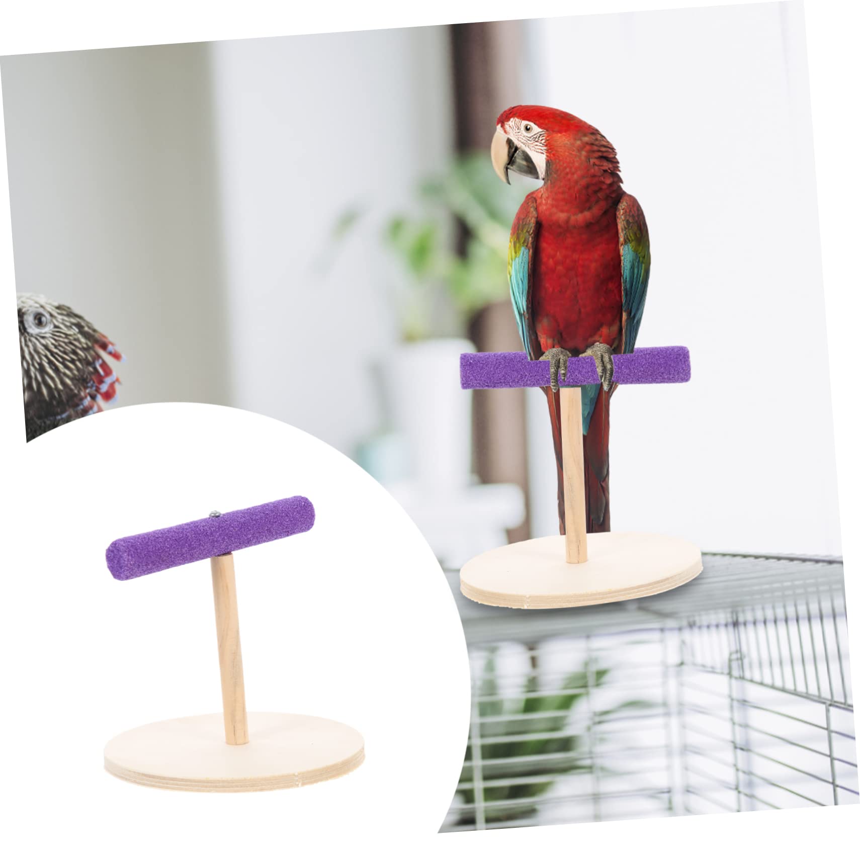 Yardwe 5pièces Perchoir pour Oiseaux Plateforme Attrayante pour Perroquets Accessoire Naturel Et Jouet Éducatif pour Oiseaux De Compagnie