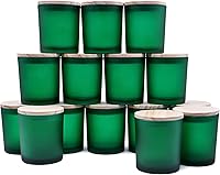 Vista 39 de Frascos de vela gruesos de 10 onzas para hacer velas 15 piezas, frascos vacíos con tapas de madera para hacer velas, contenedor de muestra, blanco