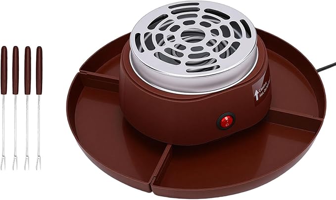 TOPINCN 2 en 1 Fuente de Chocolate con 4 Tenedores para Malvaviscos 110V miniatura 3