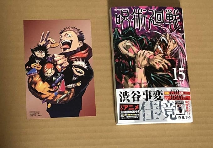 Amazon 呪術廻戦 15巻 初版 アニメイト特典イラストカード付き 芥見下々 未読 おもちゃ おもちゃ
