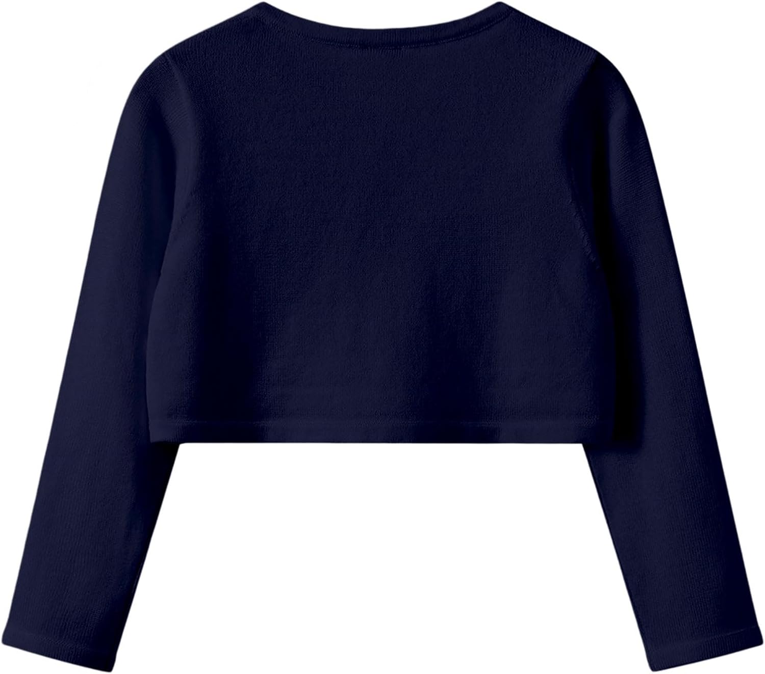 Girls Open Front Bolero Shrug Kids Knit Sweater Long Sleeve Cropped Elegant Cardigan