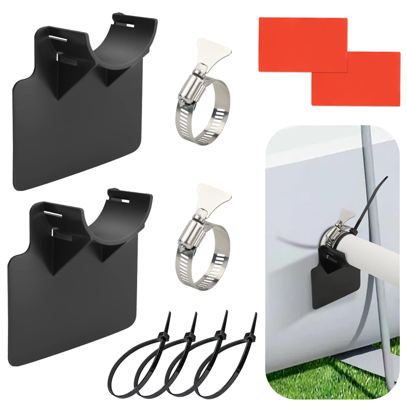 supporti per tubi per piscina con 2 nastri 4 fascette e 2 fascette stringitubo supporto per