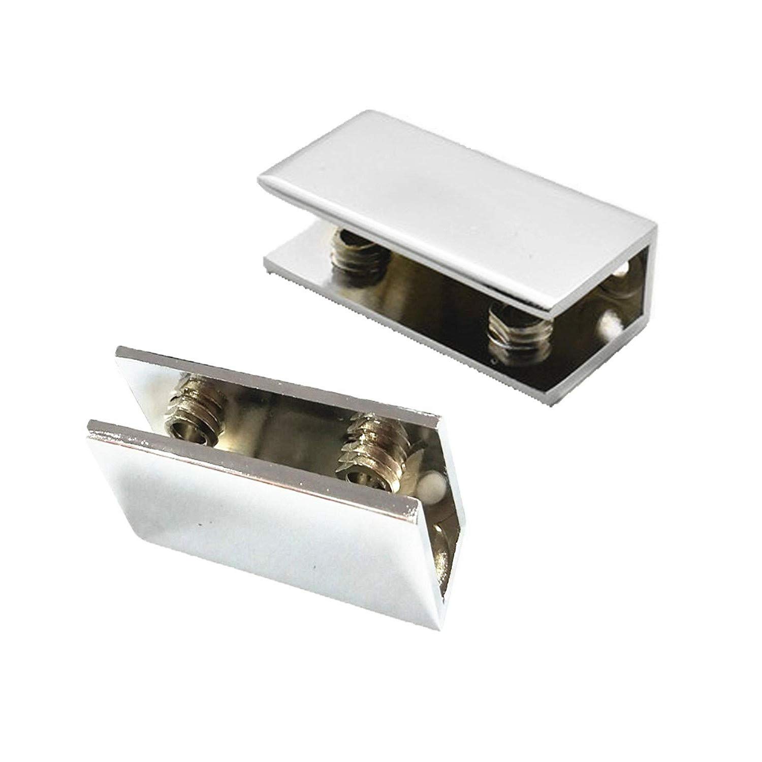 Stainless Steel Glass Shelf Clips - Adjustable & Durable -2 Stainless Steel Glass Shelf Clips - Adjustable & Durable -2
