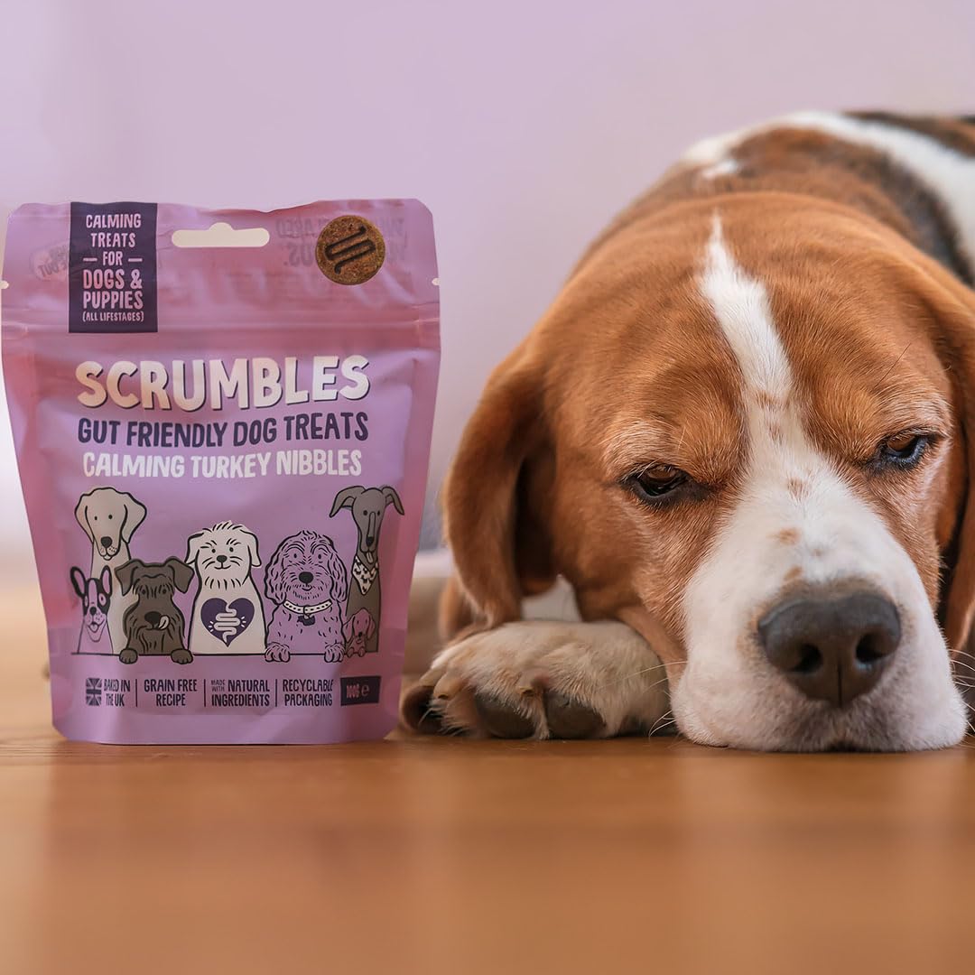 Scrumbles Nibbles, 100% Natural, Calming Dog Treats, Grain Free Turkey Training Treats, 100g pouch — view 3