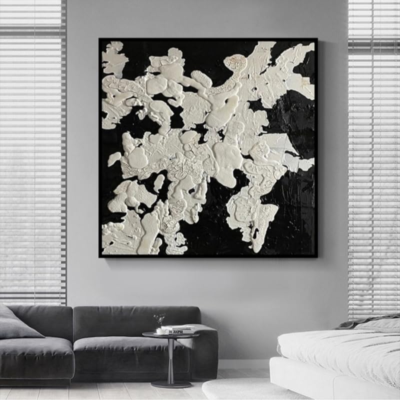 Tableau sur toile texture originale pour mur blanc salon - 2