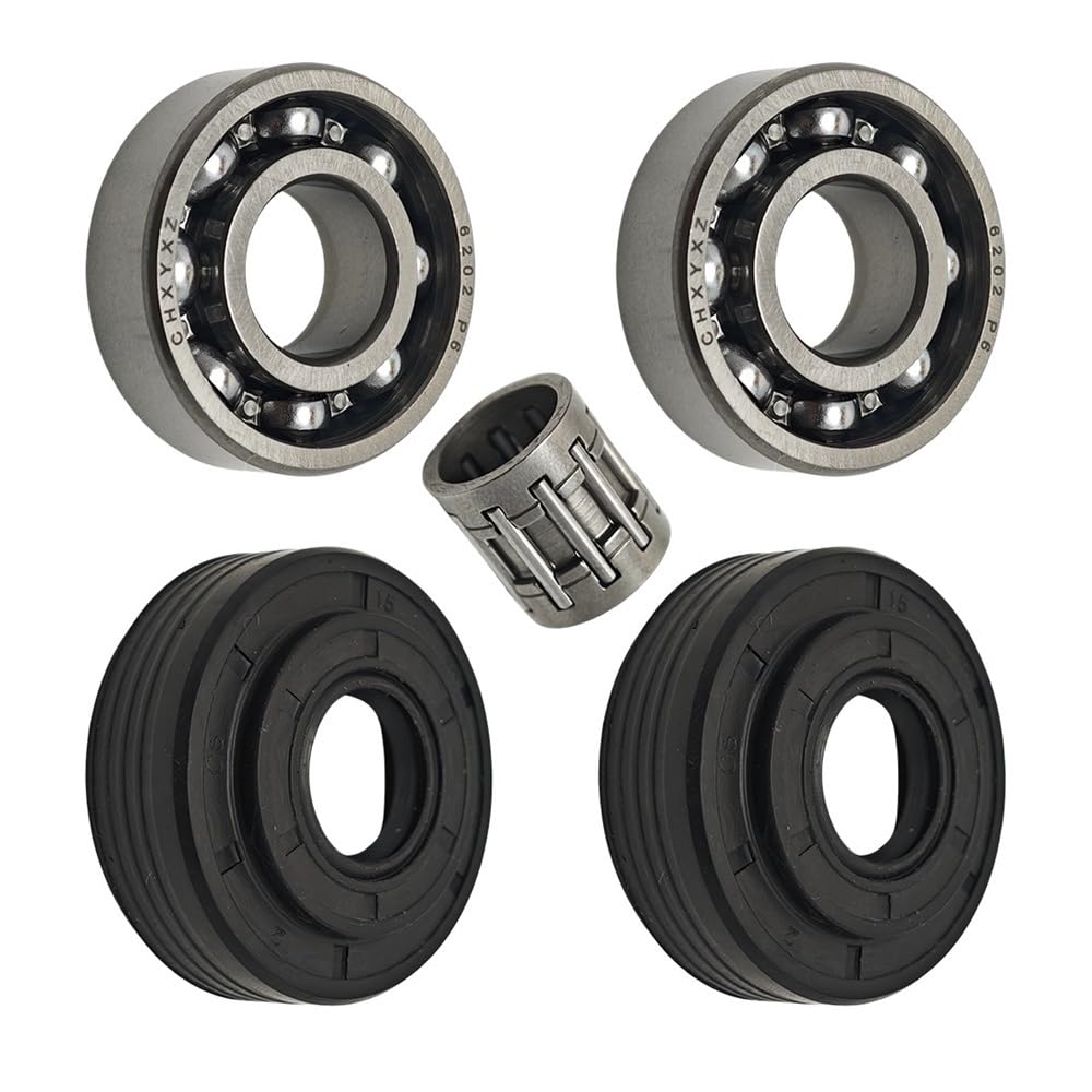 Kit de cojinetes de cigüeñal con retenes de Aceite for motosierras 340, 345, 350 y 2145. Herramienta de Repuesto.