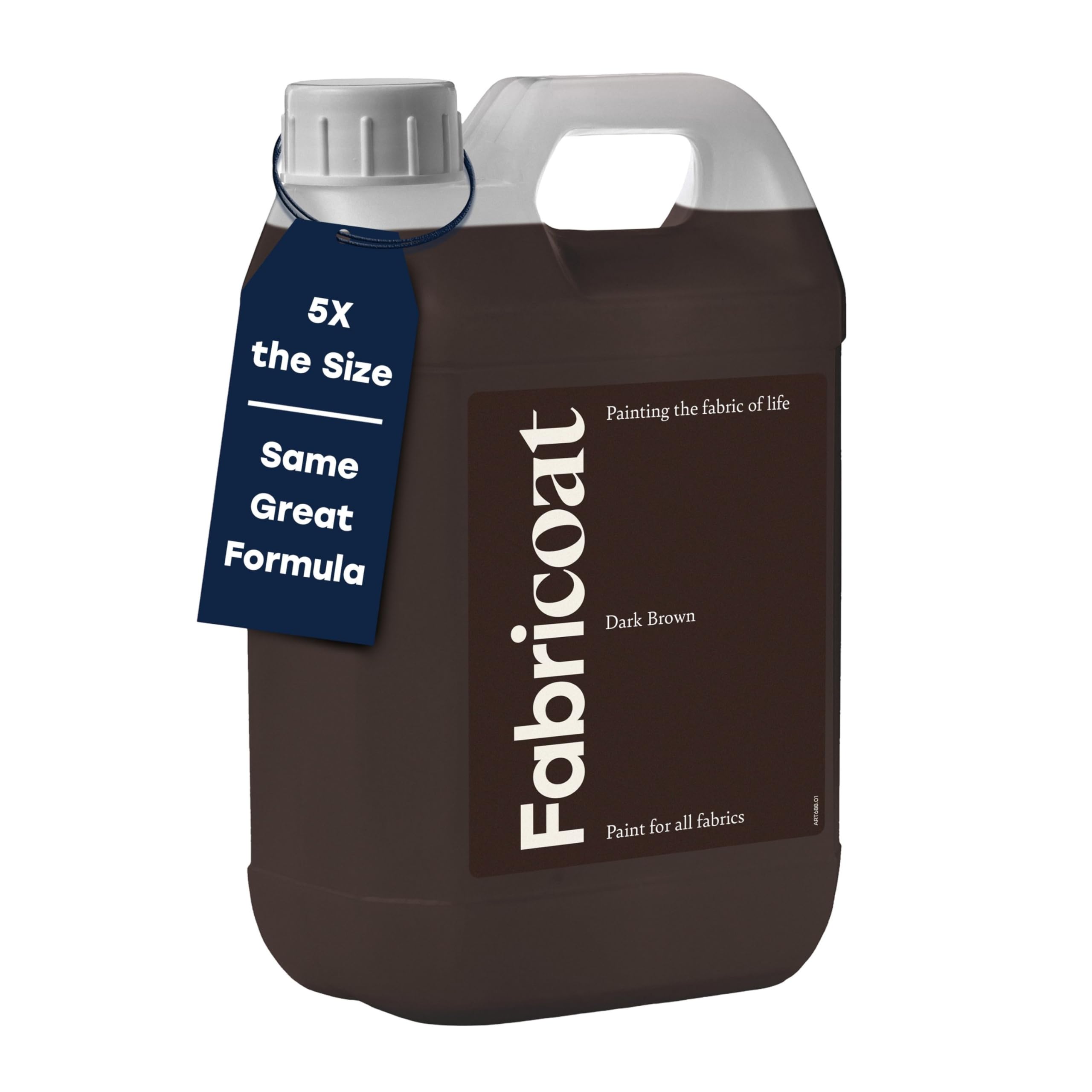 Fabricoat Fabric Paint – Restore or Change the Colour of Any Fabric - Paint Directly Onto Fabric - Transform Anything – Sofas, Lampshades, Car Interiors (2.5L, Dark Brown)