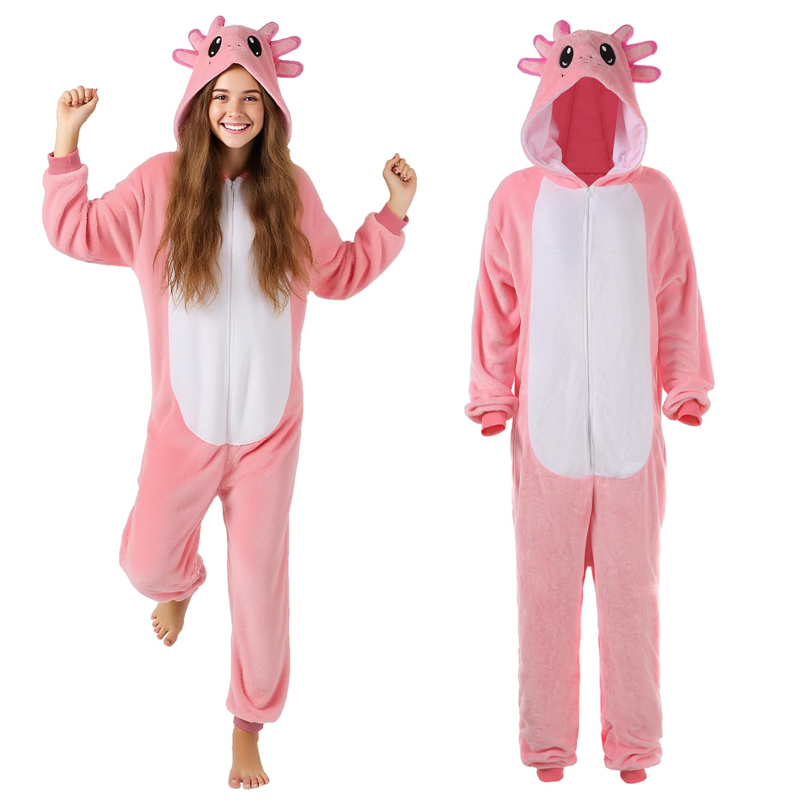 Salamander Onesie Pyjamas Women's Men's Jumpsuit Onesie Animal Fancy Dress Salamander Animal Costume for Cartoon Pyjama Parties-image-1
