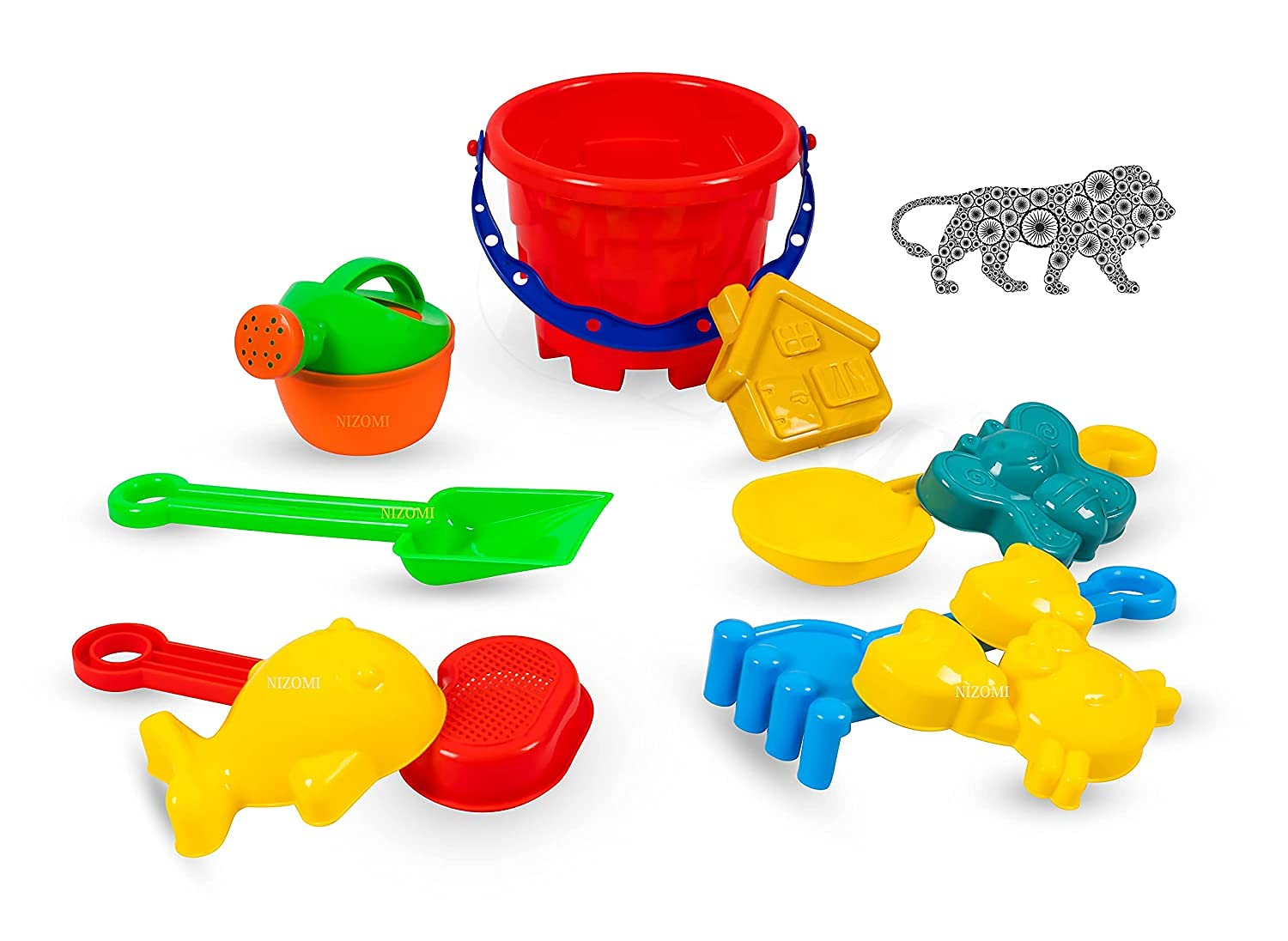 Nizomi Toy Figure Beach Send Garden Toys 10Pc Color Mold Castle Toys Recycle Material Indian Made Toys, Also Use Bath Toys Best Gift Family Fun Games (Random Color Send) - Image 9 thumbnail