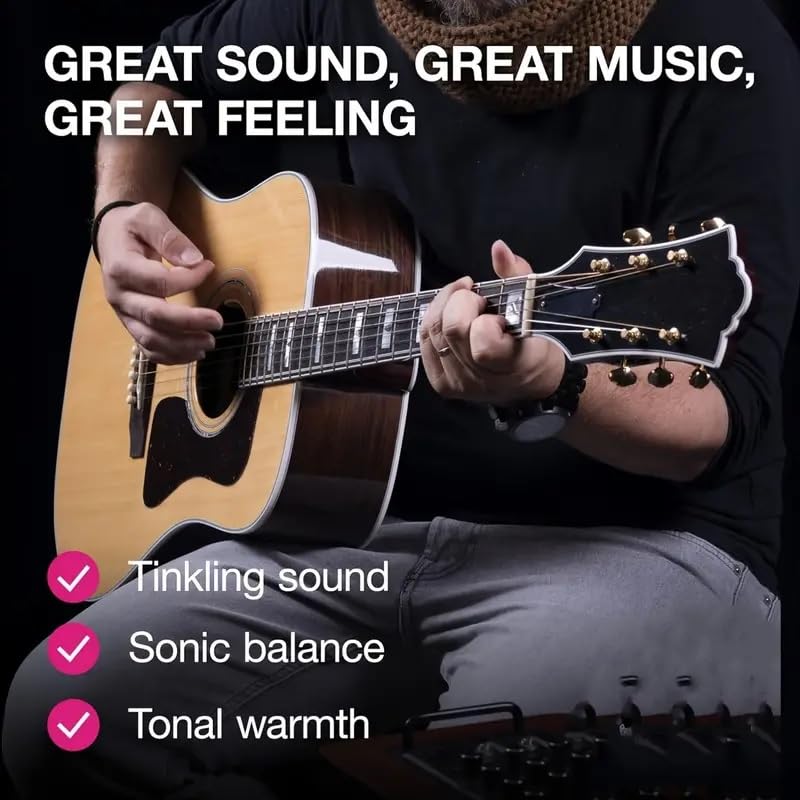 TECHZOCO Lot de 6 cordes métalliques acoustiques de première qualité pour guitare acoustique