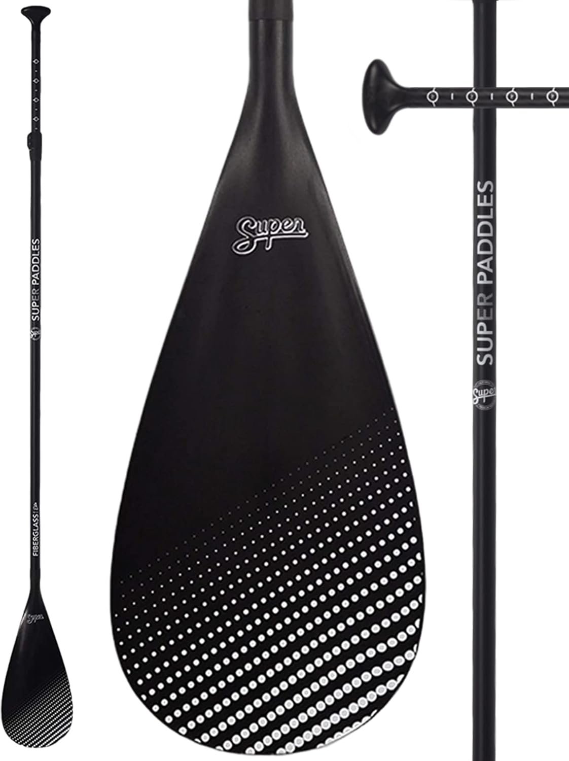 SUP Paddle - Carbon Fiber & Fiberglass Paddles - 3 Piece Adjustable Paddle Board Paddles w/Carbon Fiber or Fiberglass Performance Blades - Carbon, Fiberglass, or Aluminum Shaft Stand-Up Paddles