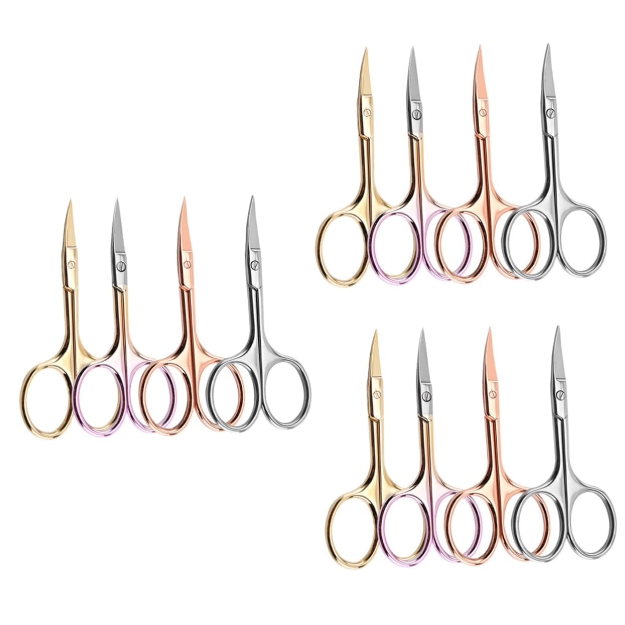 SHERCHPRY 3 Set Acciaio Inossidabile Per Parrucchieri E Domestico Per Rifinitura E Modellatura Della Design E Antiruggine Colore Casuale 4 Pezzi*3