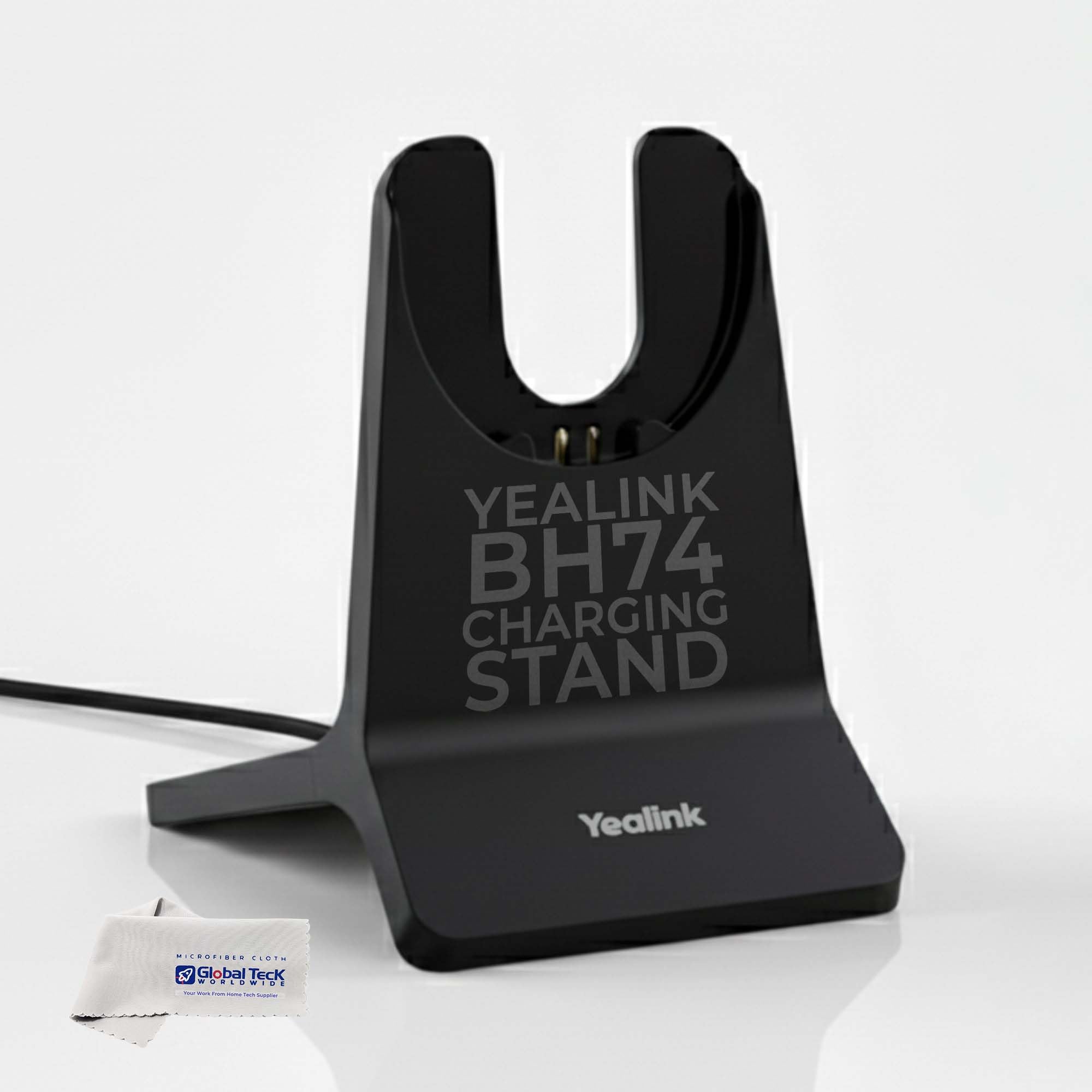 Yealink BH74 Charging Stand for BH74 & WH68 Hybrid Bluetooth Wireless Headsets – Fast Charger Dock with 1.2m USB-A Cable, Compact Design for Desk Organization, For Office & Hybrid Work with Cloth-image-41