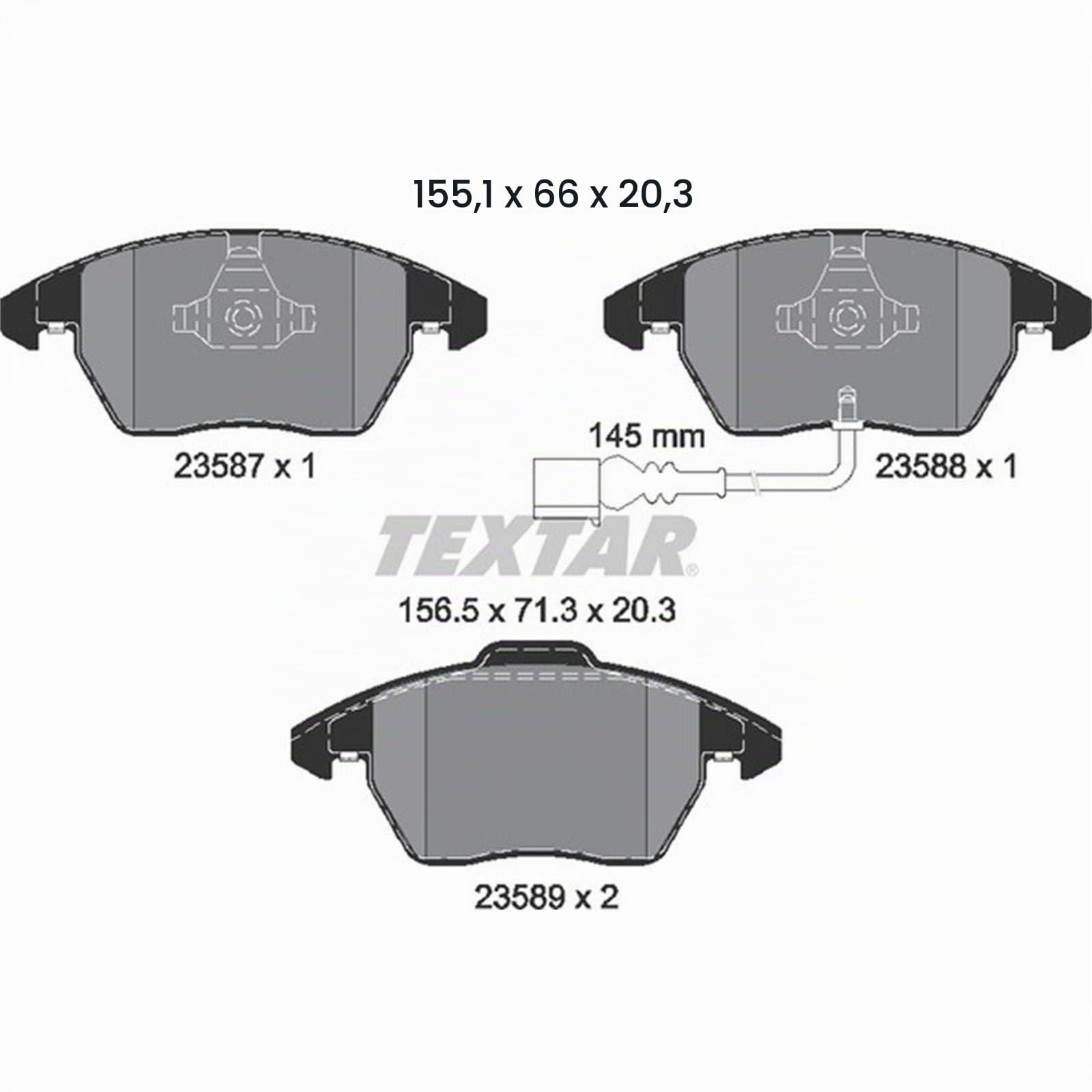 Textar Bremsscheiben 288mm + Beläge vorne