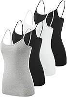 Vislivin Women's Adjustable Spaghetti Strap Camisole Tank Top - Soft Breathable Modal Basics for Layering