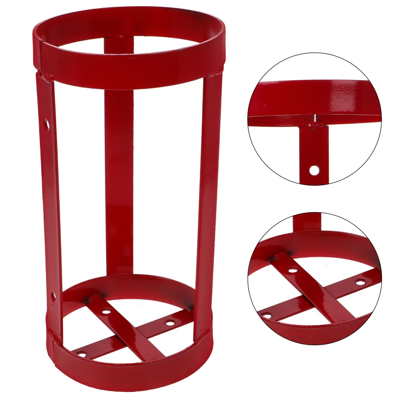 Abaodam Support de Fixation Montage Mural Sécurisé et Solide pour Extincteur en Fer Rouge Design Compact et Polyvalent pour Véhicules et Bus