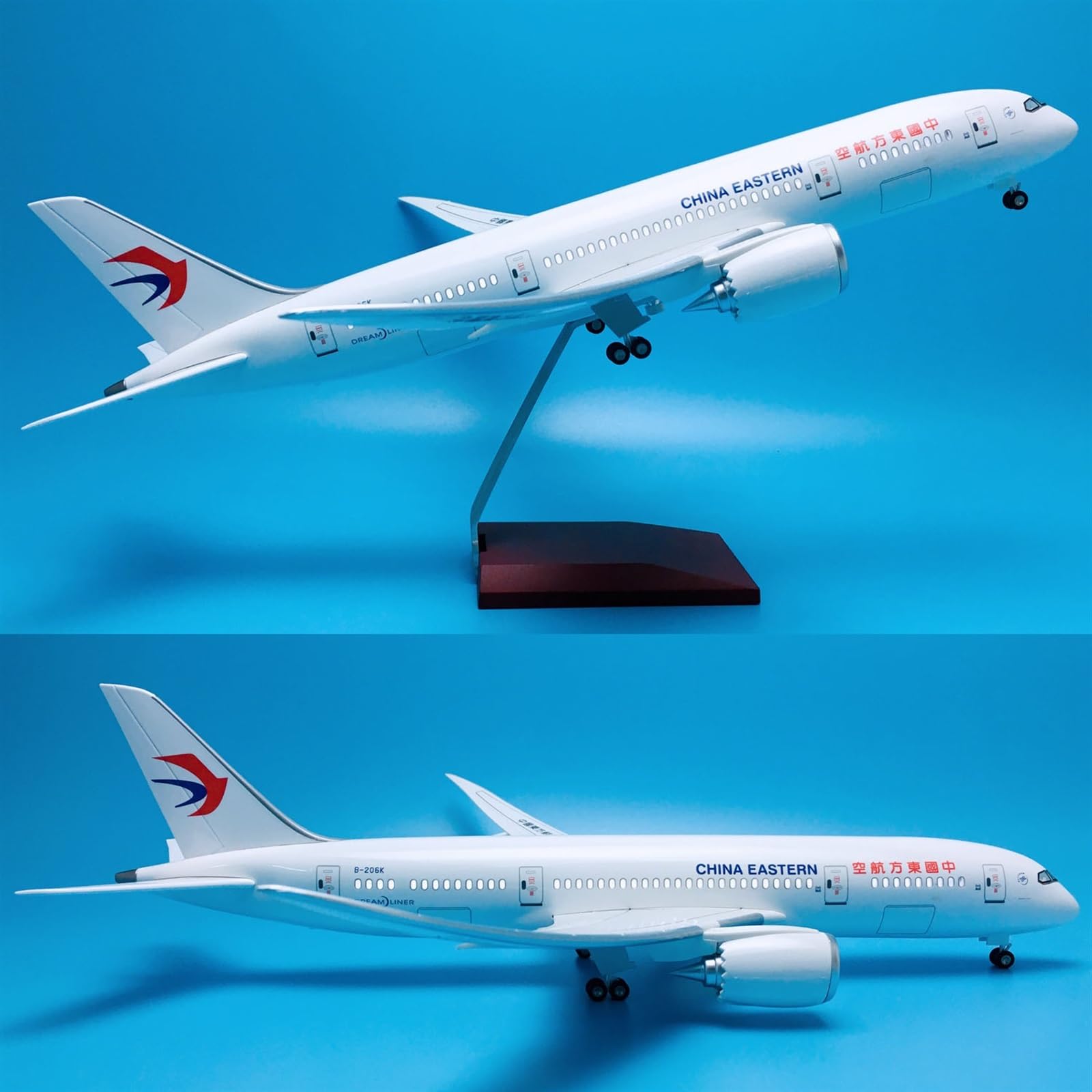 Skopiuj model samolotu 1:130 43cm z kołami i oświetleniem Led samoloty samoloty dla Boeing B787 chiny kolekcja modeli samolotów wschodnich